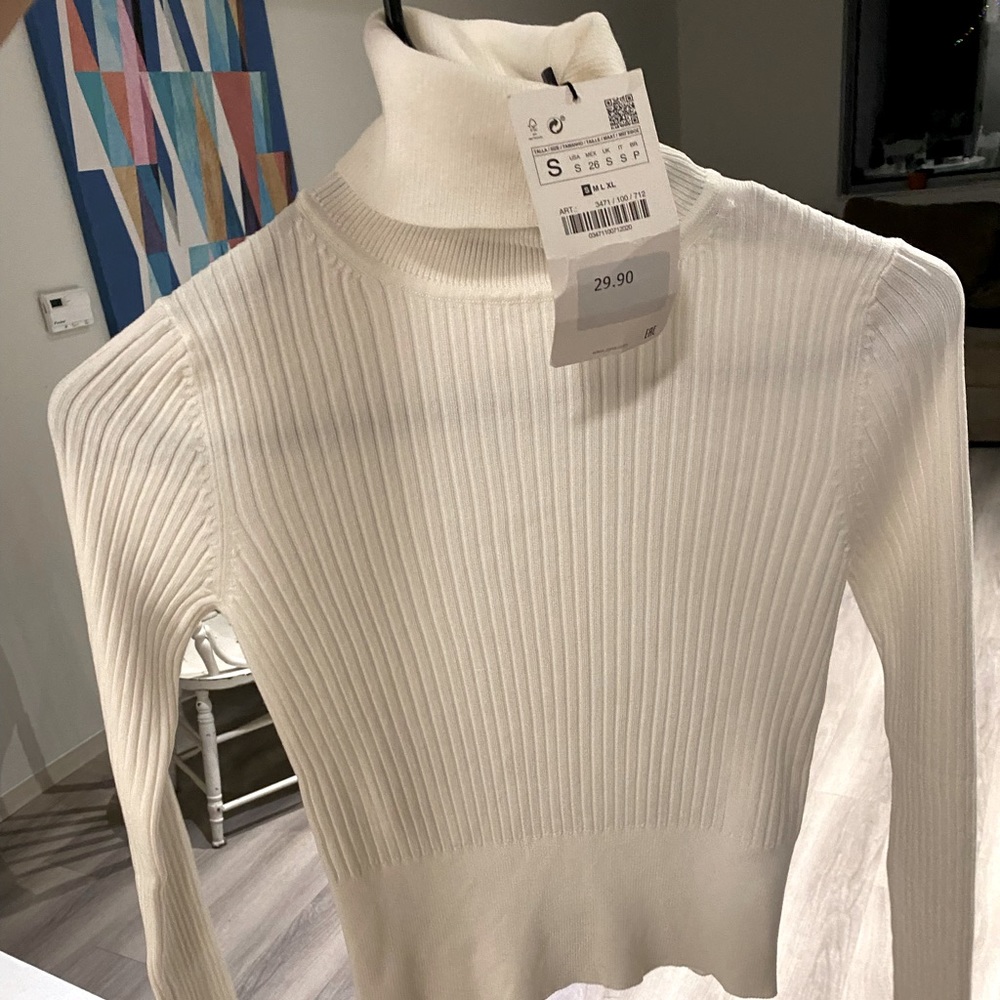 Small White Turtle Neck from Zara